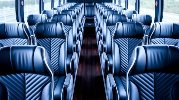 chico 50 passenger charter bus inside