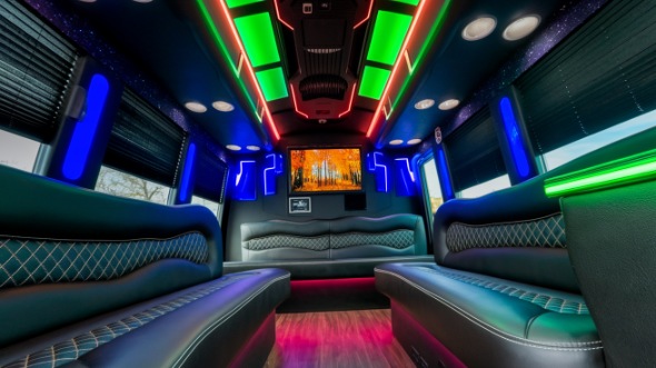 party bus rental interior